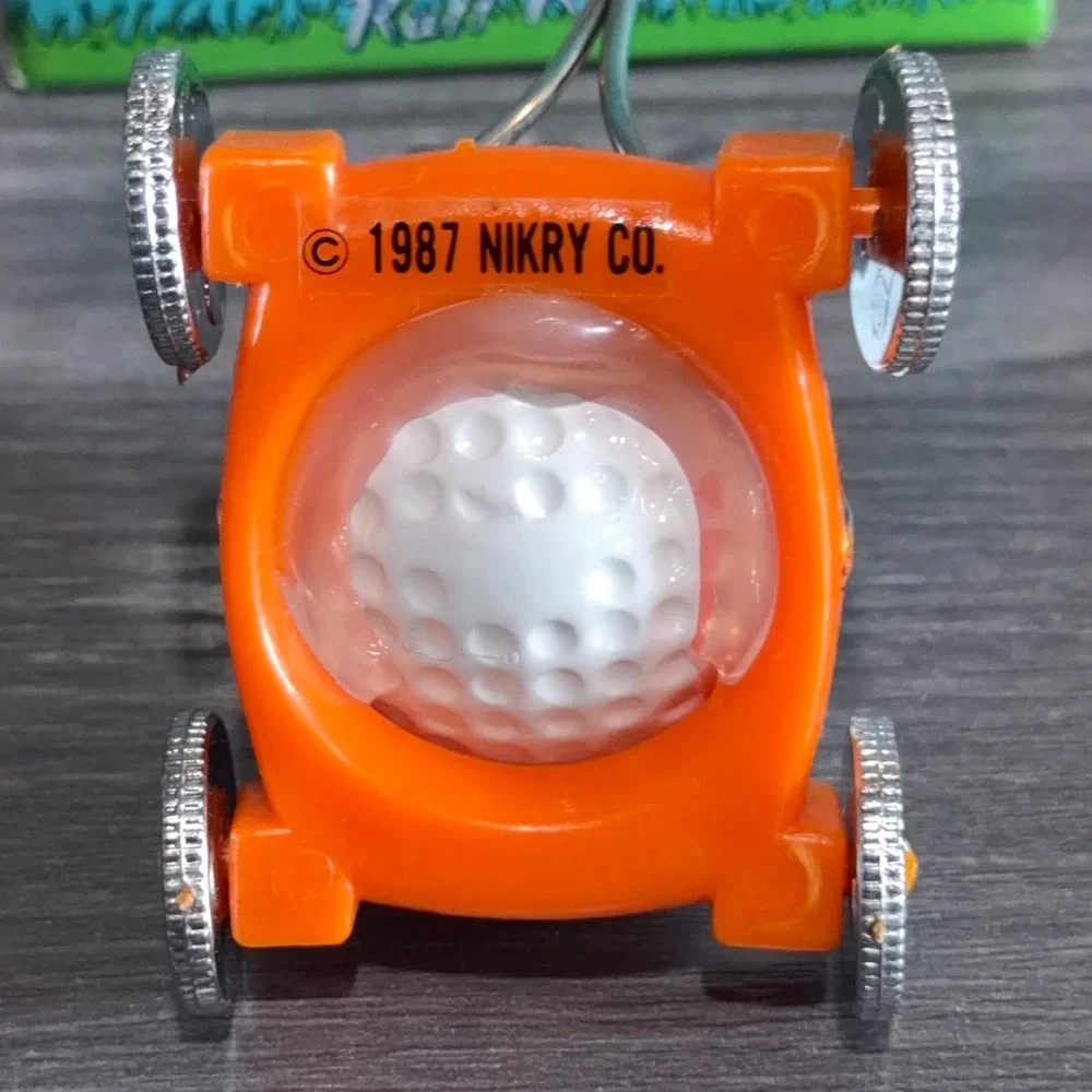 Vintage 1987 Nikry Ruff Rider Golf Ball Lawnmower Novelty Toy with Box Gift